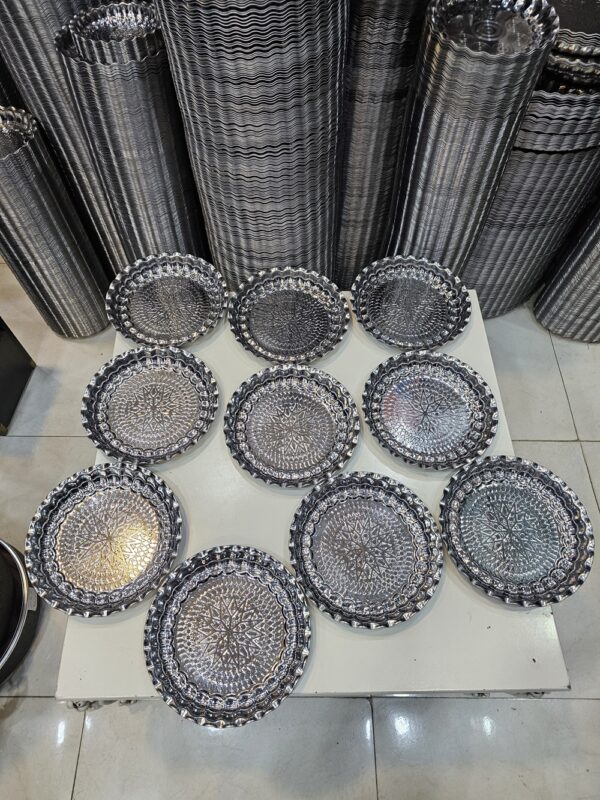 ست سینی پلوخوری 10عددی استیل - تصویر 2