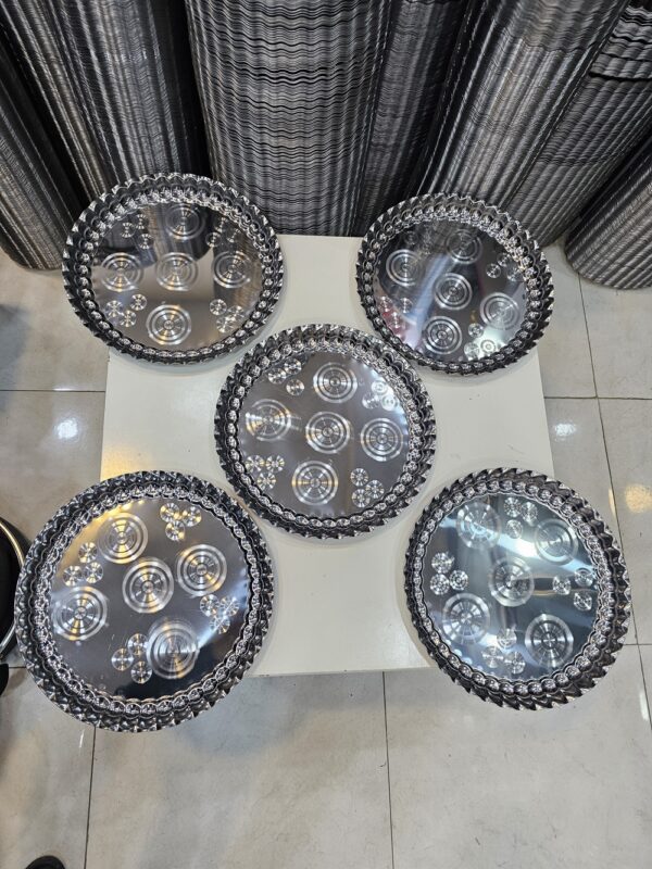 ست سینی میوه خوری 5عددی استیل - تصویر 2