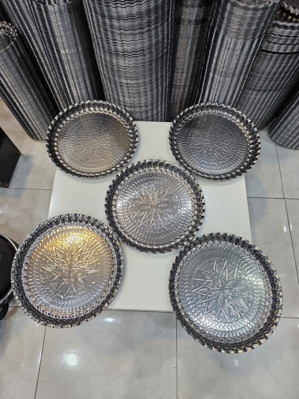 ست سینی میوه خوری 5عددی استیل - تصویر 3