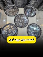 ست سینی میوه خوری 5عددی استیل