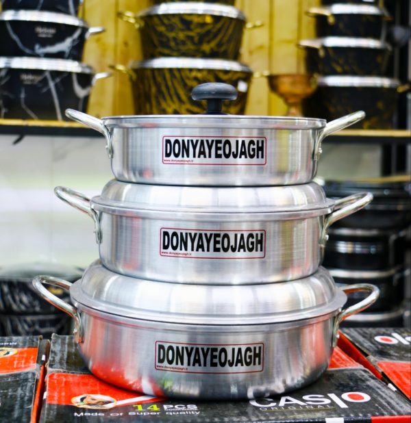 سرویس 3 تابه روحی همراه با درب جنس درجه یک - تصویر 4