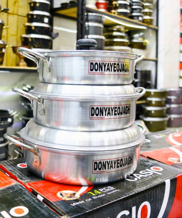 سرویس 3 تابه روحی همراه با درب جنس درجه یک - تصویر 6